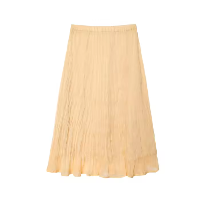 Falda informal holgada con efecto arrugado y cintura elástica, ropa de verano versátil, novedad para 2025 - 1