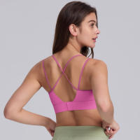 Hamidou-Sujetador de Yoga para mujer, ropa de Pilates de alta intensidad a prueba de golpes, con correas de hombro cruzadas absorbentes de golpes, para gimnasio - details 10