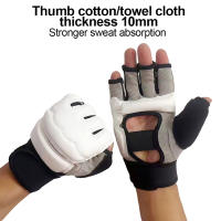 Guantes de entrenamiento de medio dedo, cuero PU, MMA, Lucha, Kick Boxing, Karate, Muay Thai - details 1