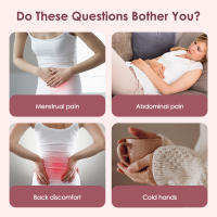 Dispositivo de Alivio de Dolor Menstrual para Mujeres con Calentamiento Eléctrico y Masaje Abdominal Vibrador Terapia Física de Belly Warmer Tipo de Piel Normal - details 1