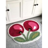 Alfombra de Felt Suave y Cómoda con Diseño de Cereza 50x62cm Lavable en Máquina Antideslizante - details 3