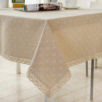 Mantel con patrón wer, tela de algodón con encaje, cubierta para mesa de comedor, mantel impermeable rectangular ritual - details 0
