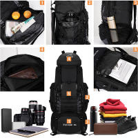 Mochila de Montañismo para Acampar y Viajar de 80-100 litros Para Hombres y Mujeres con Cubierta de Lluvia Bolsa Grande de Nylon para Deportes al Aire Libre - details 2
