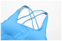 Conjunto de Yoga 2 Piezas Deporte para Mujeres Ropa de Gimnasio con Sujetador Deporte Mallas Cintura Alta Shorts Yoga Leggings Traje de Fitness Material Exterior de Nylon - details 32