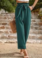 Pantalones de pierna ancha de moda de oficina de mujer de estilo clásico de cintura alta - details 14