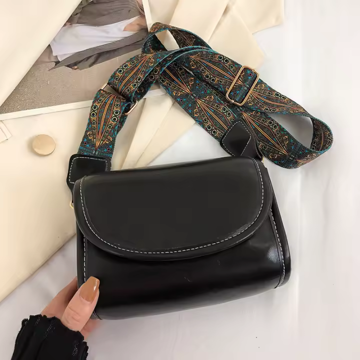 Bolsos cruzados de moda para mujeres, bolso de hombro con tapa de alta capacidad - 1