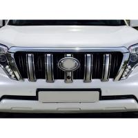 Tiras de rejilla de parachoques delantero, embellecedores protectores de parachoques para Toyota Land Cruiser 150 Prado LC150 FJ150 2014-2017, cromo - details 4
