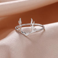 Skyrim-Anillo de astas de alce para mujer, anillos de dedo de cuerno de ciervo de acero inoxidable, joyería de regalo al por mayor, 2025 - details 6