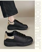 Nuevas zapatillas deportivas informales combinables de primavera para hombre y mujer Mc de cuero blanco con suela gruesa y plantilla de malla transpirable - details 23