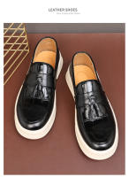 Zapatos de cuero Verano para hombres Jóvenes Estilo británico Mocasines perezosos Zapatos Doudou casuales - details 6
