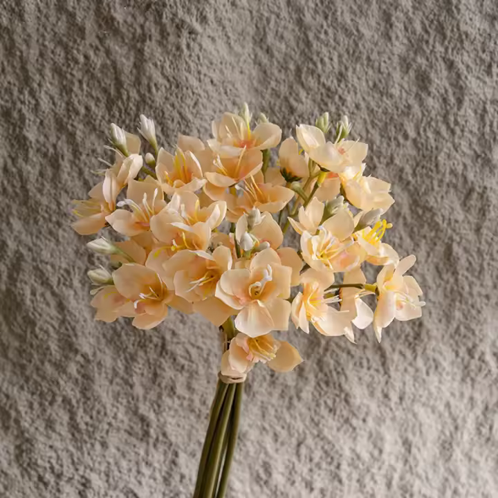 Ramo de narcisos artificiales de tacto Real, elegante flor de narciso de seda hecha a mano, flor falsa de lujo, escritorio para sala de estar - 1
