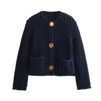 BUNO-Chaleco de punto sin mangas para mujer, ropa de botón, suéter elegante, camisetas sin mangas informales - details 25