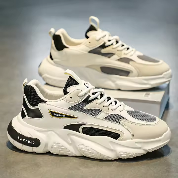 Zapatillas Deportivas Casuales Transpirables para Hombres 2024 Suela Gruesa, Versátil, Diseño Grueso, Zapatillas de Moda para Hombres - 1