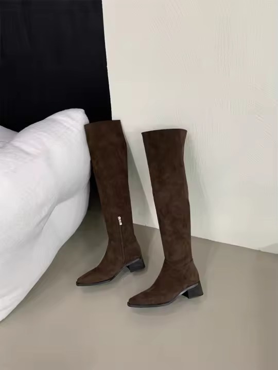 Nuevas botas de caballero largas apiladas versátiles de uso múltiple - 1