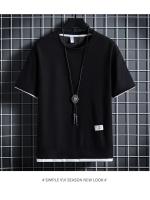 Conjunto De Camiseta Y Pantalones Cortos Informales Para Hombre, Chándal De Color Sólido, Trajes Sueltos De Verano, Talla 3XL - details 6