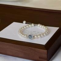 Pulsera de Perlas con Gemas Azules Estilo Retro Ligero de Lujo para Mujer - details 0