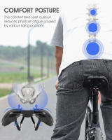 Asiento de Bicicleta Profesional WEST BIKING Ultraligero Hueco de Cuero Suave para Carreras de Bicicletas de Montaña y Carretera - details 3