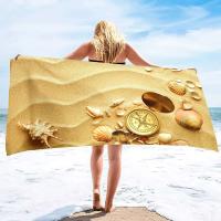 Toallas de baño sin arena de concha, toalla de Spa de playa, suave, absorbente, de gran tamaño, de secado rápido para piscina - details 10
