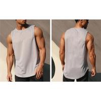 Summer Gym Tank Top Men Mesh Clothing Quick Dry Bodybuilding Sleeveless T Shirt Fitness Singlets Basketball Sports Muscle Vest - details 4