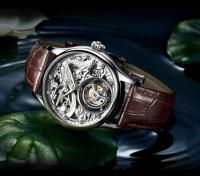 Reloj Mecánico de Tourbillon Premium Aesop Auténtico Dial de Dragón de Zafiro para Hombres - details 8