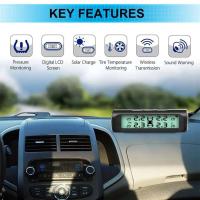 Sistema de monitoreo TPMS inteligente, 4 sensores, pantalla Solar, medidor de presión de aire de neumático de coche inteligente - details 2
