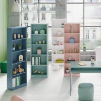 Habitdesign Estantería Juvenil 6 baldas, Librería Vertical, Modelo I-Joy, Acabado en Color Blanco Artik, Medidas: 180 cm (Alto) x 52 cm (Ancho) x 25 cm (Fondo) - details 2