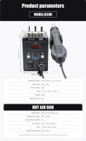 Estación de Soldadura Térmica JCD 858D 700W BGA Herramientas de Reparación de Soldadura por Aire Caliente 220V para SMD SMT Fuente de Alimentación Eléctrica con Pantalla LCD Fabricado en China - details 2