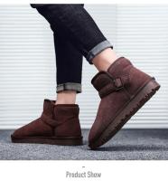 Botas de nieve de invierno para hombre, zapatillas altas para mujer, zapatos informales de moda, pies de piel desnuda, algodón, luz cálida, parejas, talla grande 35-47 - details 24
