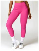 Mallas de Yoga con espalda en V para mujer, Leggings de cintura alta, levantamiento de cadera, melocotón miel, deportes - details 3