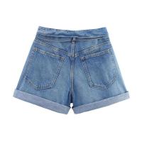 Shorts vaqueros holgados de cintura alta con dobladillo enrollado 2025, moda casual, nueva ropa de verano para mujer - details 2