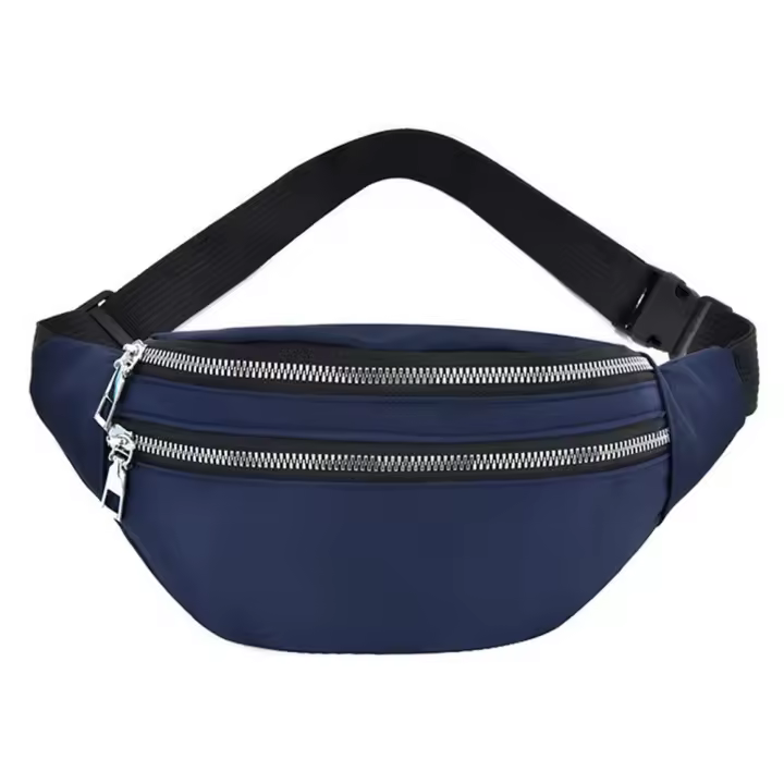 Riñonera cruzada de viaje para hombre y mujer, bolsa con cremallera para el pecho, riñonera deportiva - 1