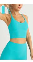 Sujetador deportivo de Color liso para mujer, ropa interior Sexy con espalda cruzada Y forma de Y, ideal para gimnasio, Yoga, trotar Y entrenamiento - details 12