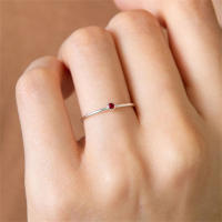 EManco-Anillo de piedra natal de acero inoxidable 316 Color dorado estilo Simple de moda para mujer regalo de fiesta y Festival - details 8