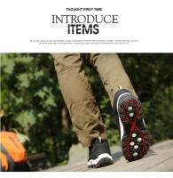 Zapatos de senderismo para hombre, zapatillas de deporte resistentes al deslizamiento, botas de montaña con cordones, talla grande 39-48 - details 8