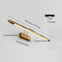 Lámpara de espejo cosmético Retro, luz LED europea de 500mm y 8W para maquillaje, tocador, baño, luces de pared, iluminación - details 0