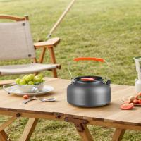 Tetera de 0,8/1,6l, cafetera de aleación de aluminio, tetera portátil multifuncional para acampar, para pesca y montañismo - details 3