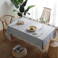 Mantel de Mesa de Pompon de Verde Ligero Cubierta de Mesa Bohemia para Cocina y Comedor - details 8