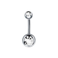 Juego de piercing de cristal para el ombligo, conjunto de Anillo para el ombligo, 14g, g23, de titanio, 6-10mm, 1 unidad - details 12