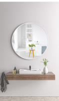 Espejo redondo de aleación de aluminio de estilo nórdico de 30 cm, espejo de maquillaje de pared de estilo europeo - details 6