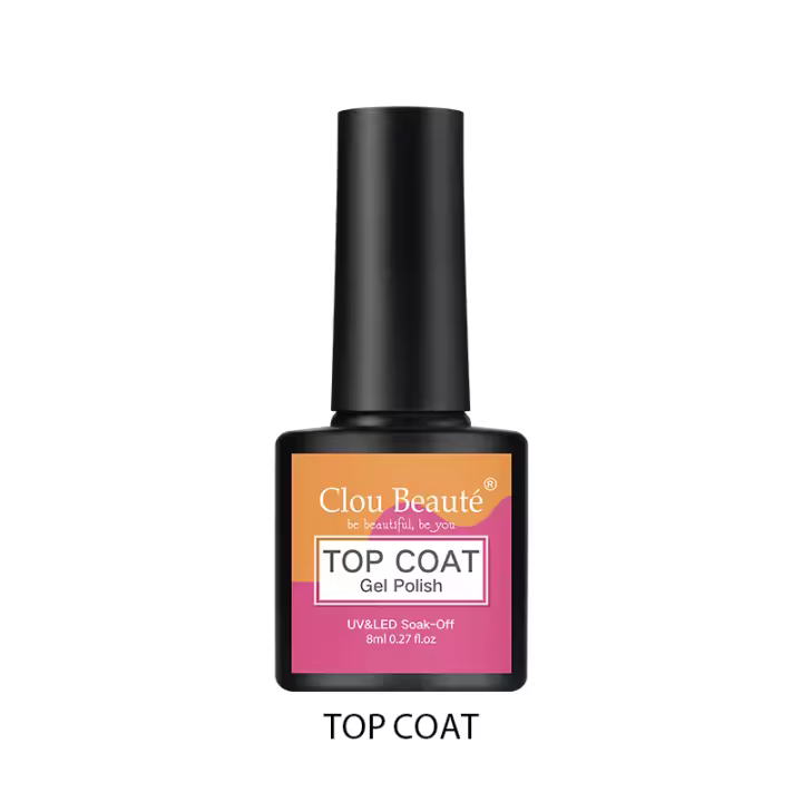 Clou Beaute-esmalte de uñas en Gel botella de cristal UV LED Base superior capa amigo de arte de uñas de Gel blanco remojo de invierno 8ml - 1