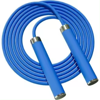Cuerdas para saltar para niños, mujeres y hombres, fitness, cuerda para saltar ajustable de 10 pies de longitud para principiantes, cuerda para saltar con diseño de rodamiento de bolas doble con empuñaduras de silicona suave y cordón de PVC de 5 mm que no - 1