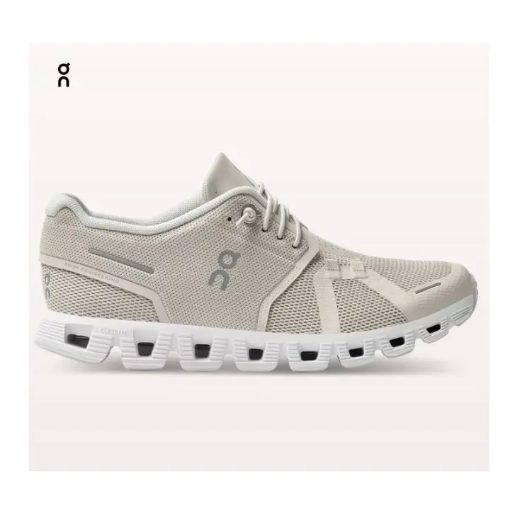 Zapatillas Gris On Running Cloud 5 Blanco Perla - 1