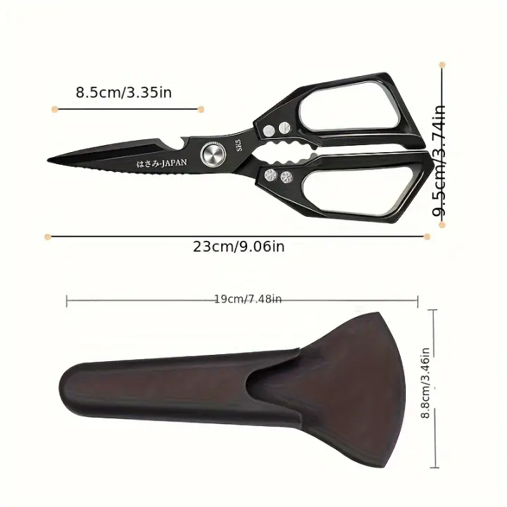 Tijeras de Cocina de Acero Inoxidable SK5 Herramienta Culinaria Multiusos para Carne, Verduras, Acampar al Aire Libre Pareja de Tijeras de Alta Resistencia - 1