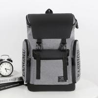Mochila Simple con letras para hombre, bolso escolar multifuncional de gran capacidad para estudiantes, bolso de hombro, bolso para ordenador portátil, mochila de lona para viaje - details 2