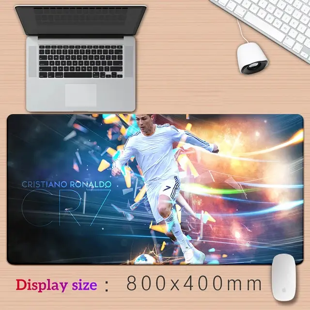 Alfombrilla de ratón XXL Diseño de estrella de fútbol Accesorios de juego para teclado - 1