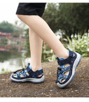 Sandalias de playa para niños, zapatos deportivos antideslizantes, transpirables, suaves, planos, Punta cerrada, seguridad, Verano - details 15