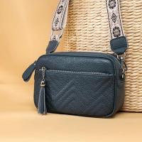 Bolso de Mano de Cuero Genuino para Mujer Color Sólido con Borlas Bolso de Hombro de Cuero de Vaca - details 4