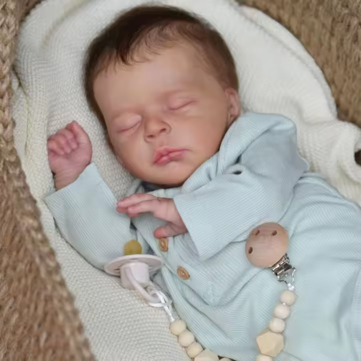 Muñeca de bebé Reborn de silicona suave con piel de pintura 3D, juguete para niña como tela Real, cuerpo para dormir, arte hecho a mano, bebé con vena, 50 CM - 1