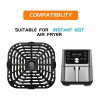 Placa de parrilla para freidora de aire para freidoras de aire Instants Vortex Plus 6QT, piezas de repuesto de bandeja de parrilla cuadrada mejorada - details 3