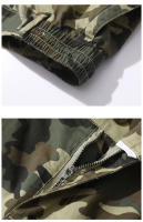 Men 2024 Summer New 100% Cotton Camouflage Cargo Shorts Men Fashion Multi-Pocket Elastic Waist Loose Casual Military Short Pants - details 10